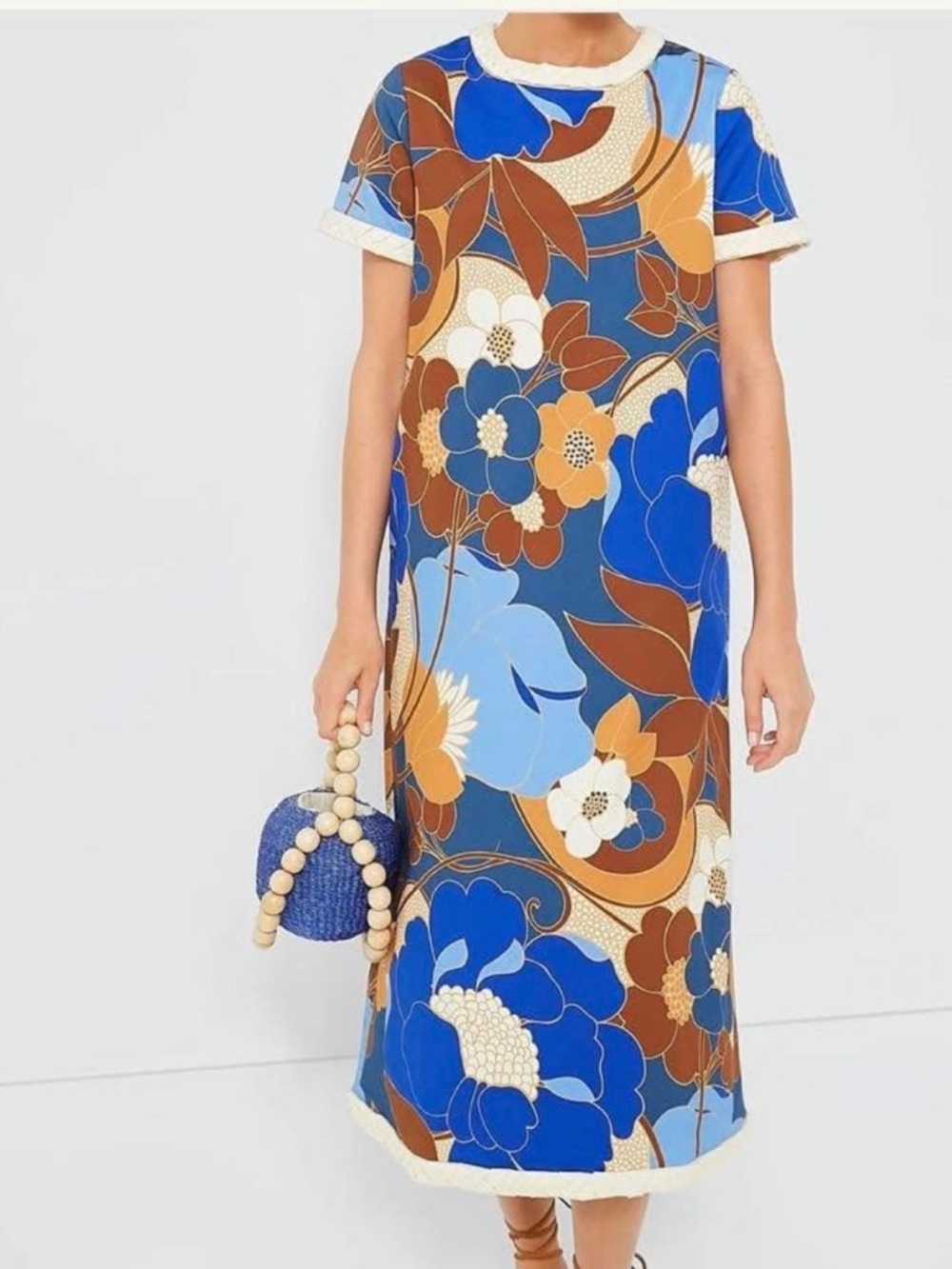 Tuckernuck Mod Magnolia Gia Dress - Blue Floral Midi Dress - Women's Shift Dress